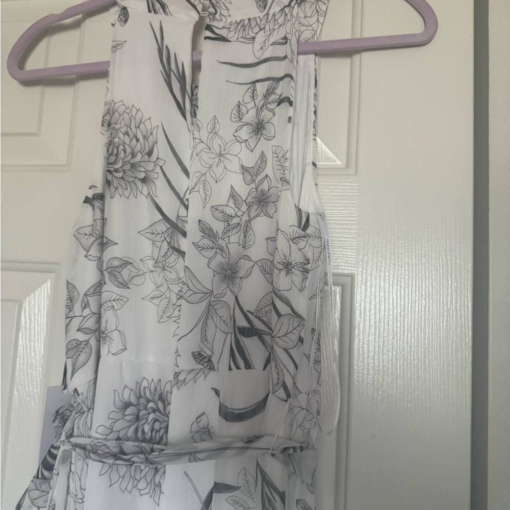 Calvin Klein Monochrome Floral Dress - Picture 6 of 9